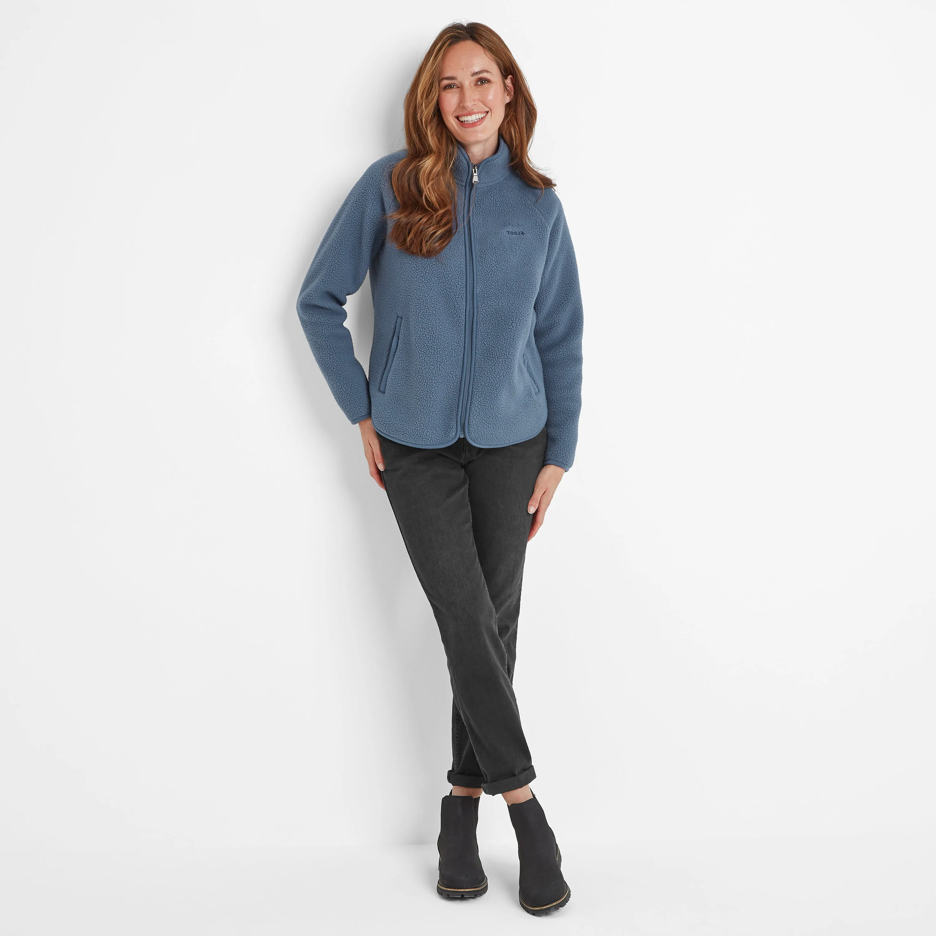 Leving Womens Sherpa Jacket - Blue Stone