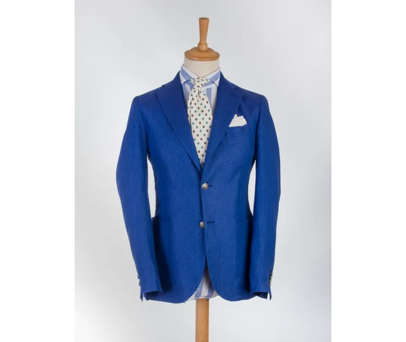 Linen Costiera Blazer in Royal Blue