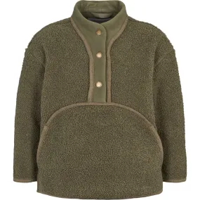 MarMar Bonded Teddy Olive Leaf Joy Fleece Jacket