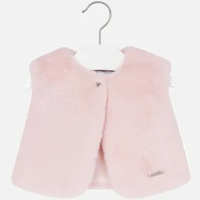 Mayoral Pink Fur Vest