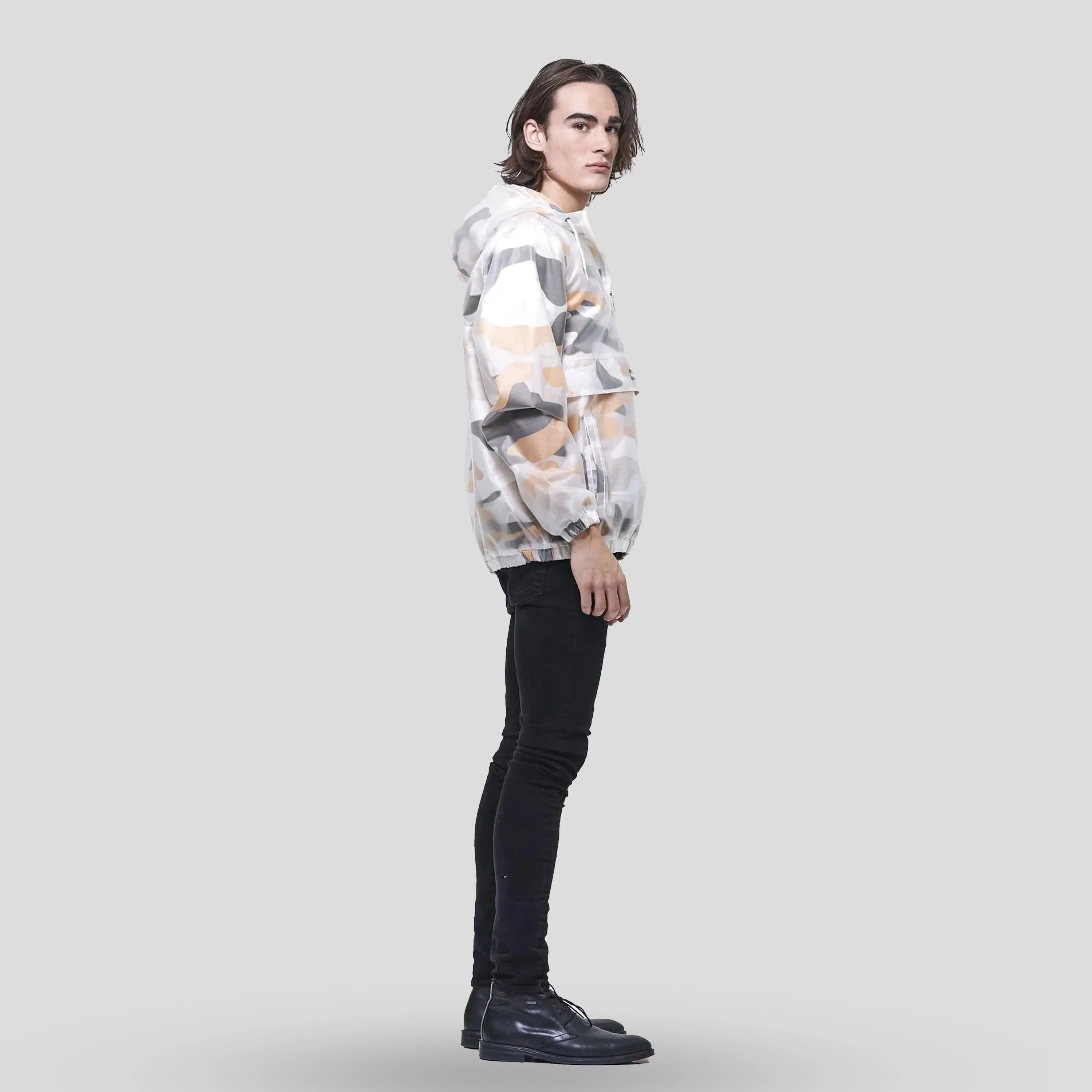 Members Only Men's Printed Camo   Translucent Layering Jacket