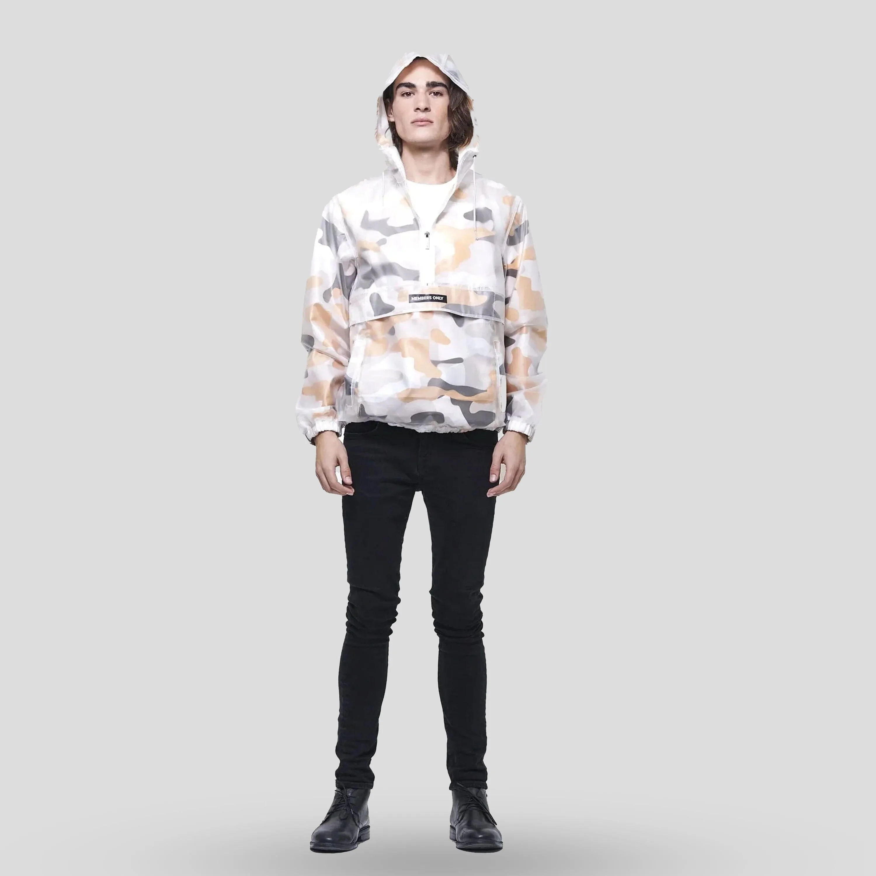 Members Only Men's Printed Camo   Translucent Layering Jacket