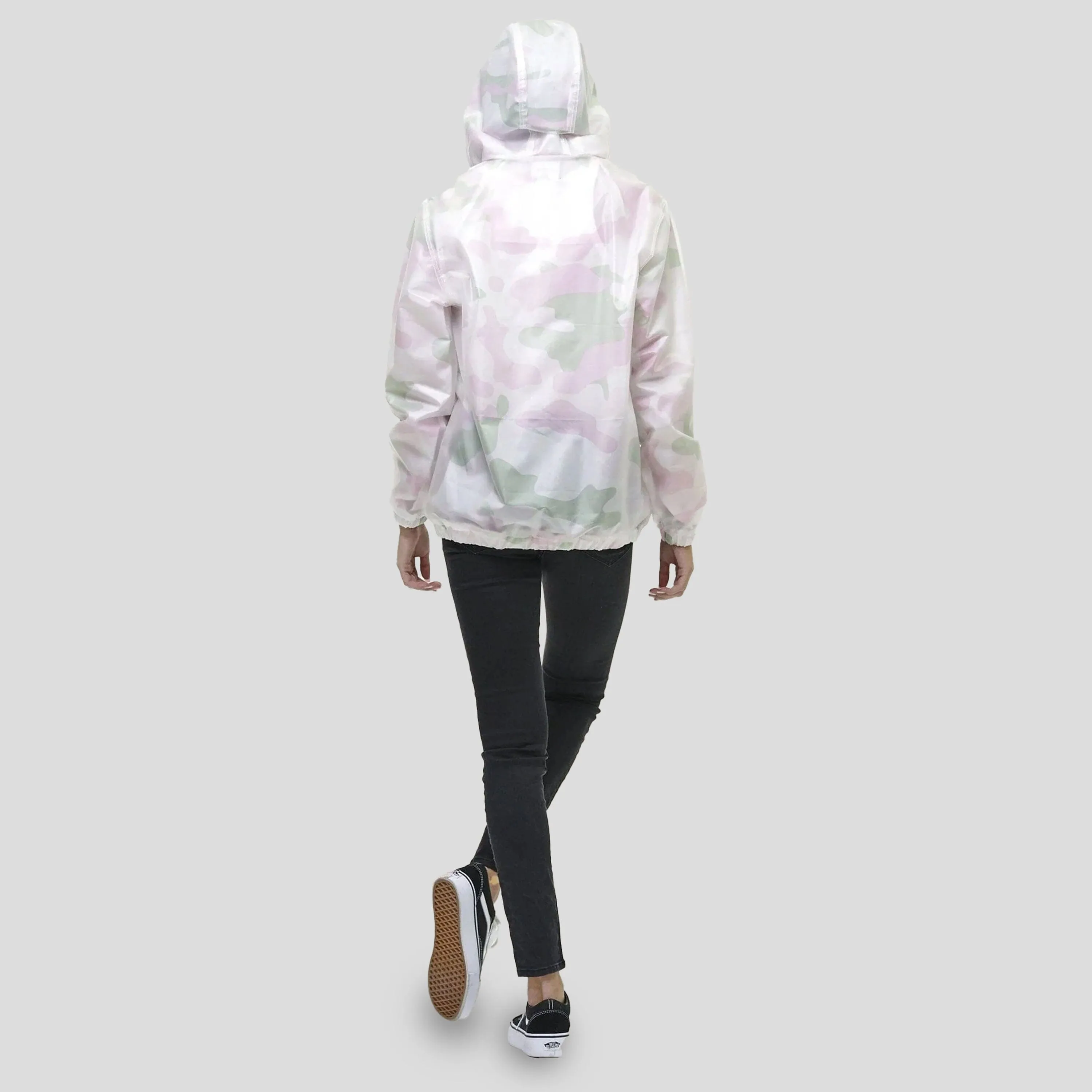 Members Only Women's Translucent Pullover Jacket with hood