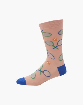 MENS ANYONE FOR TENNIS BAMBOO SOCK - APRICOT