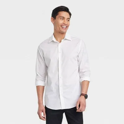 Men's Performance Dress Long Sleeve Button-Down Shirt