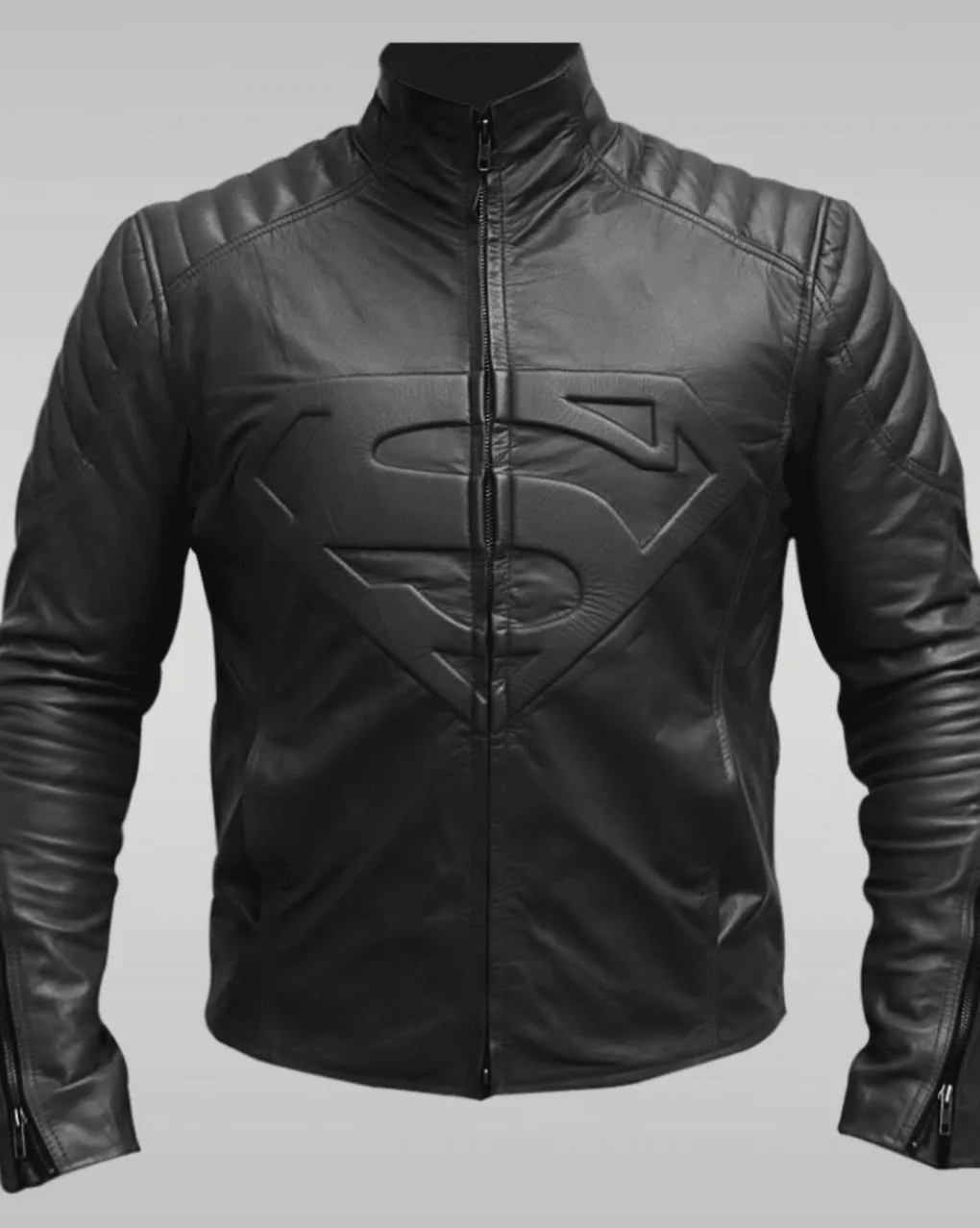 Mens Red Superman Leather Jacket