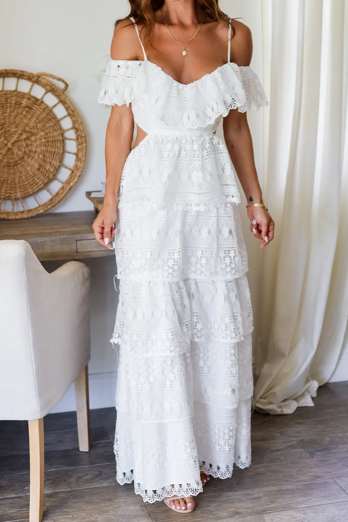 Michaela Embroidered Maxi