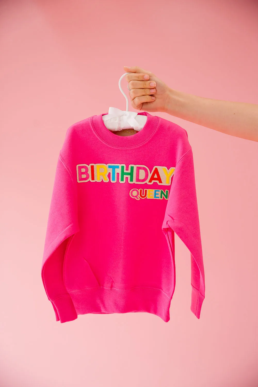 MINI KIDS BIRTHDAY QUEEN PINK PULLOVER