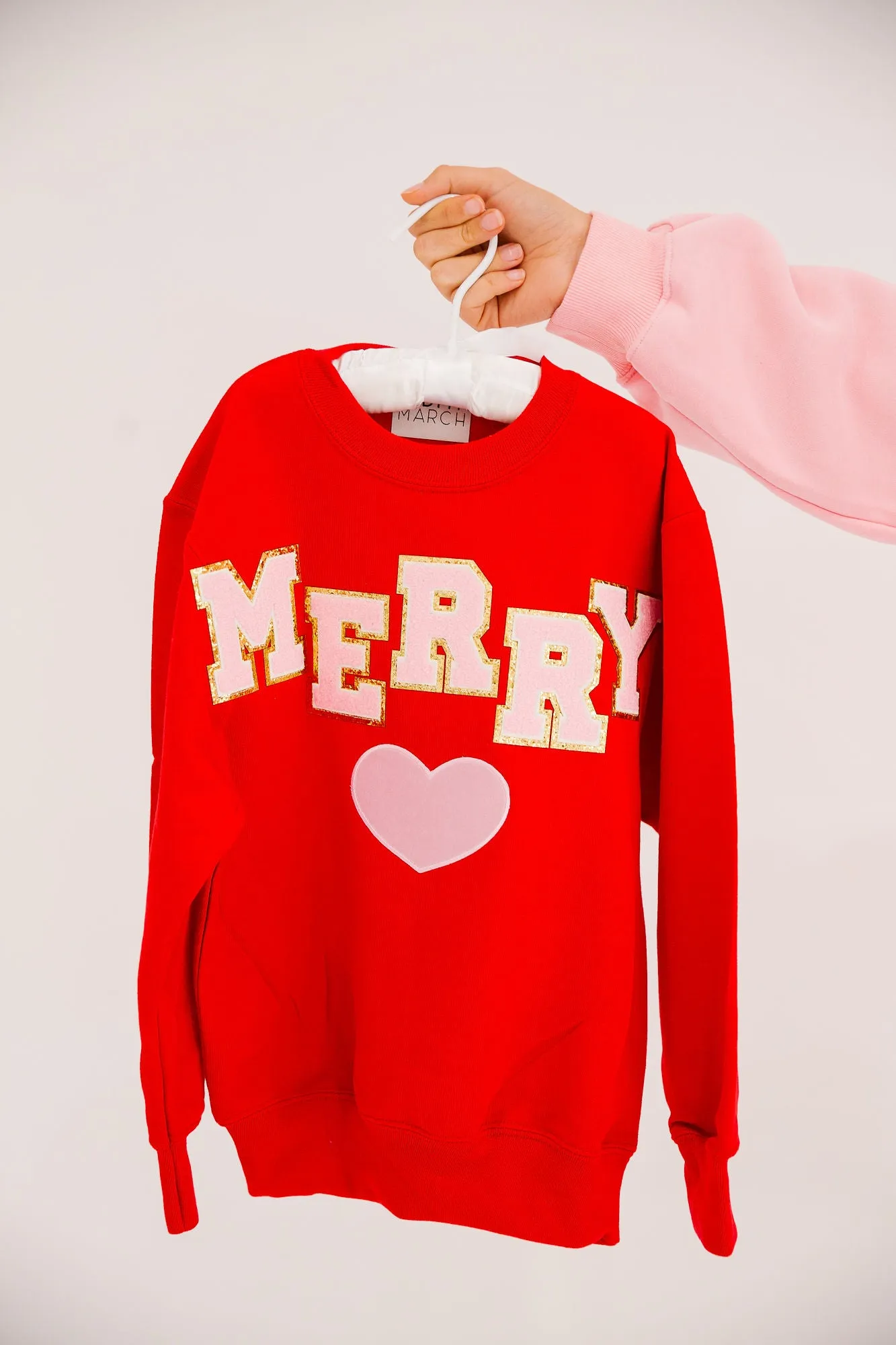 MINI KIDS MERRY HEART RED PULLOVER