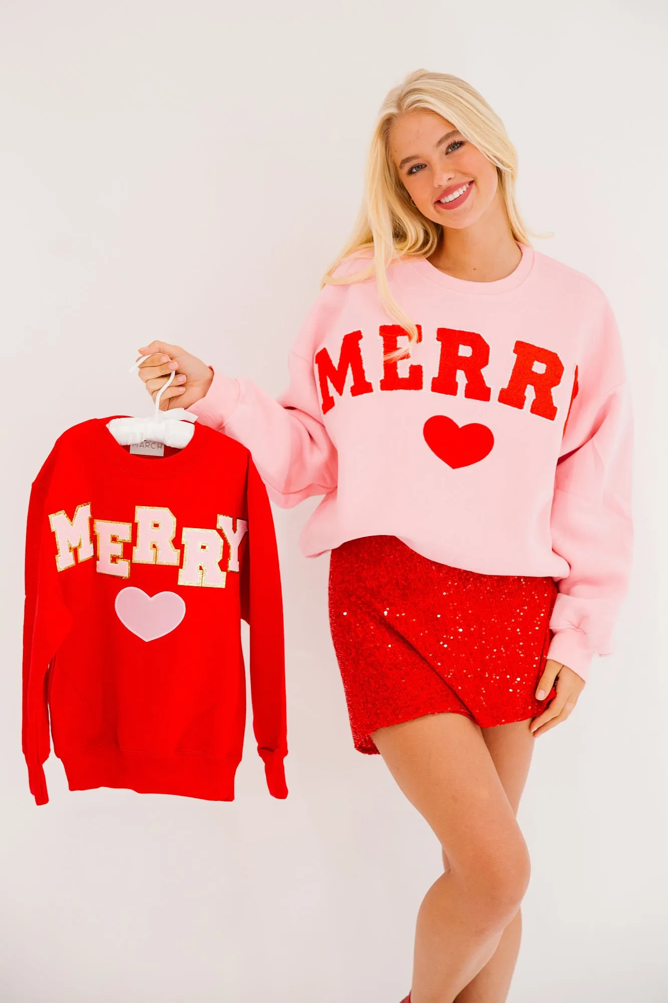 MINI KIDS MERRY HEART RED PULLOVER