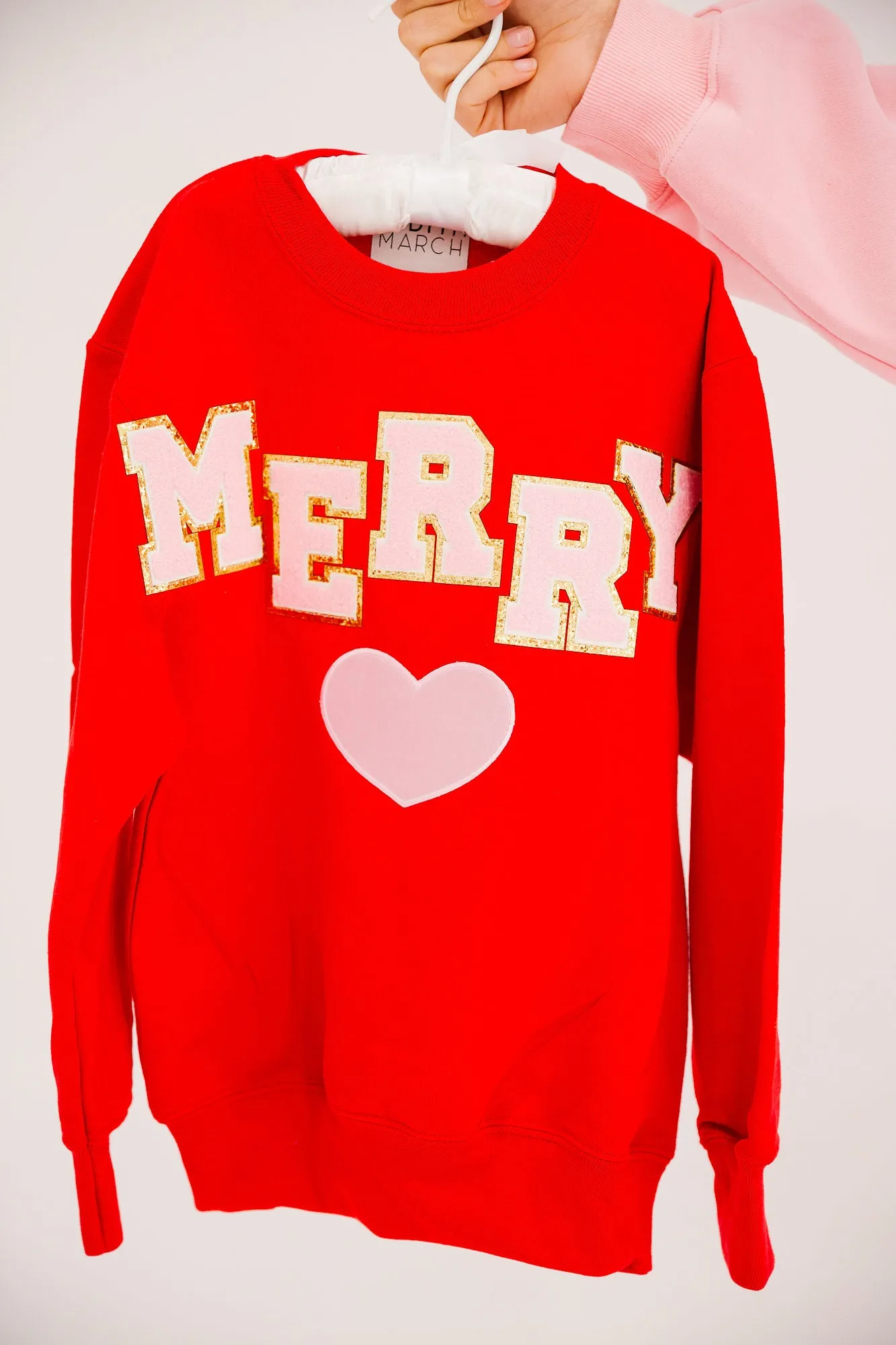 MINI KIDS MERRY HEART RED PULLOVER