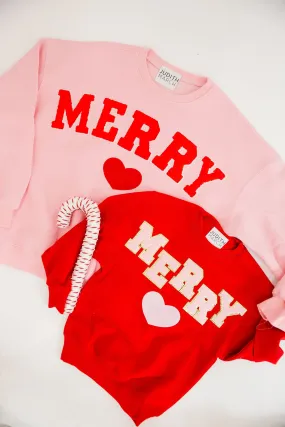 MINI KIDS MERRY HEART RED PULLOVER