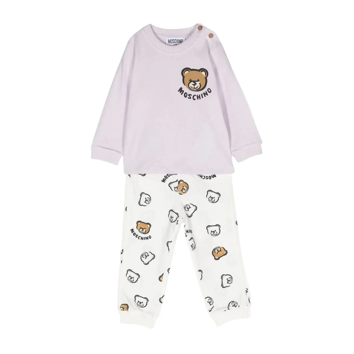 Moschino Baby Lilac Teddy Bear Set