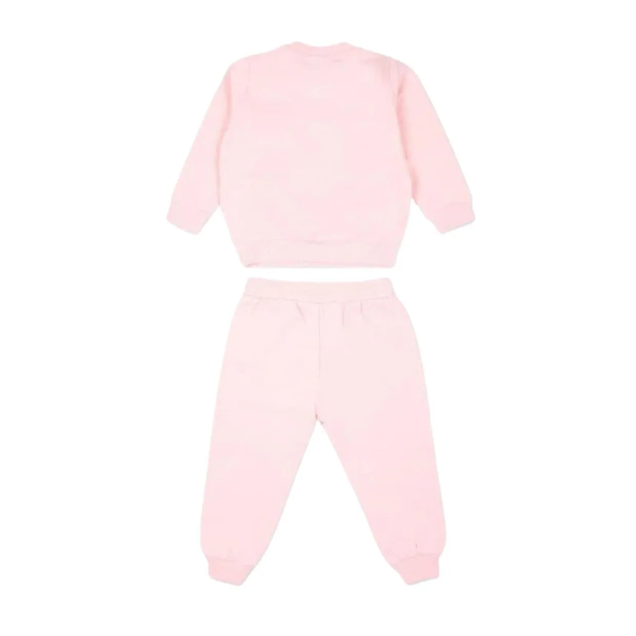 Moschino Baby Printed Logo Pink Two-Pieces Tracksuit Set