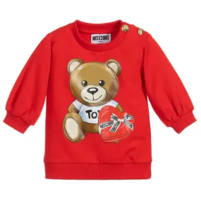 Moschino Baby Red Chocolate Box Teddy  Dress