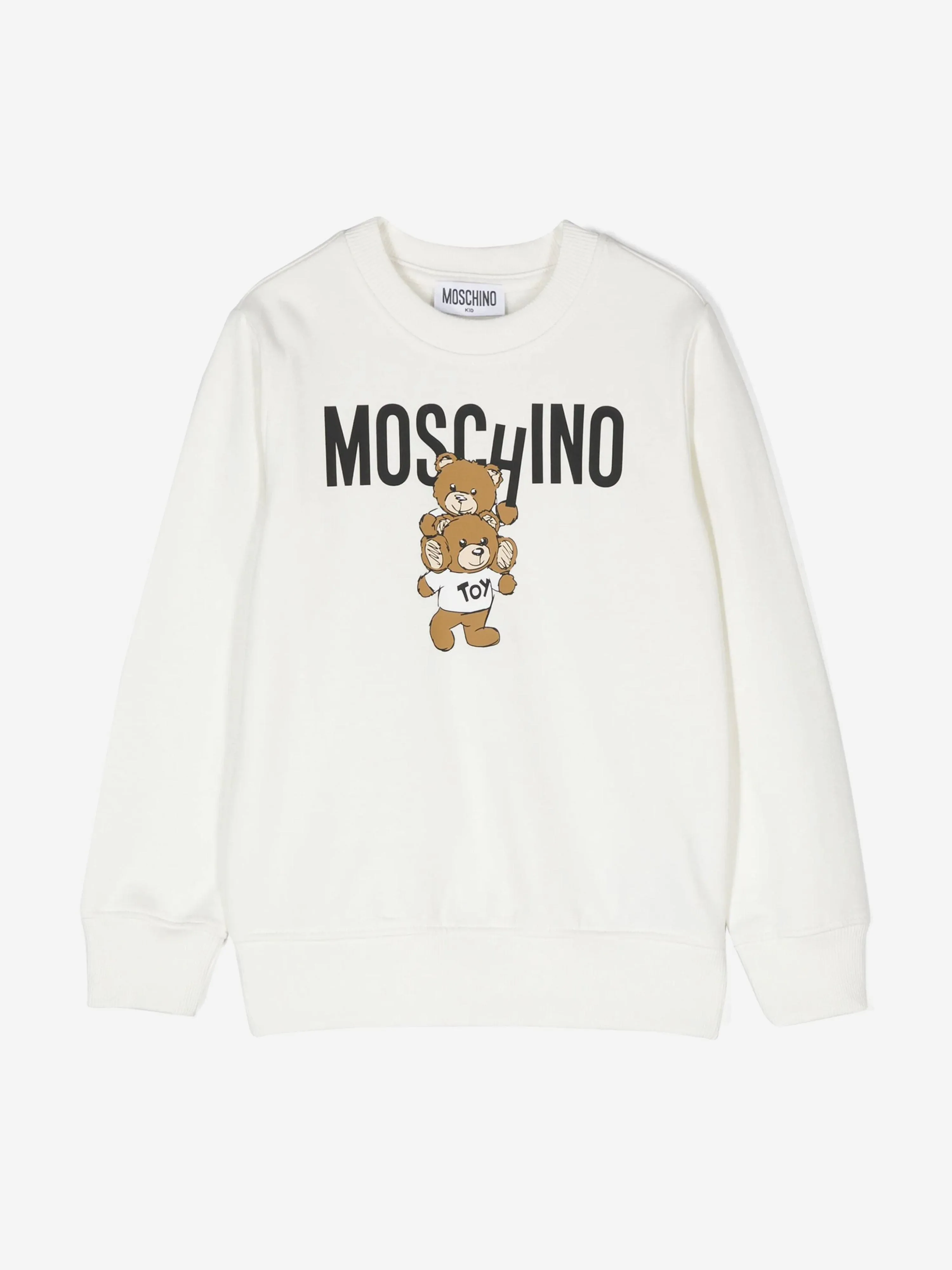 Moschino Kids Bear Logo Sweatshirt in Ivory