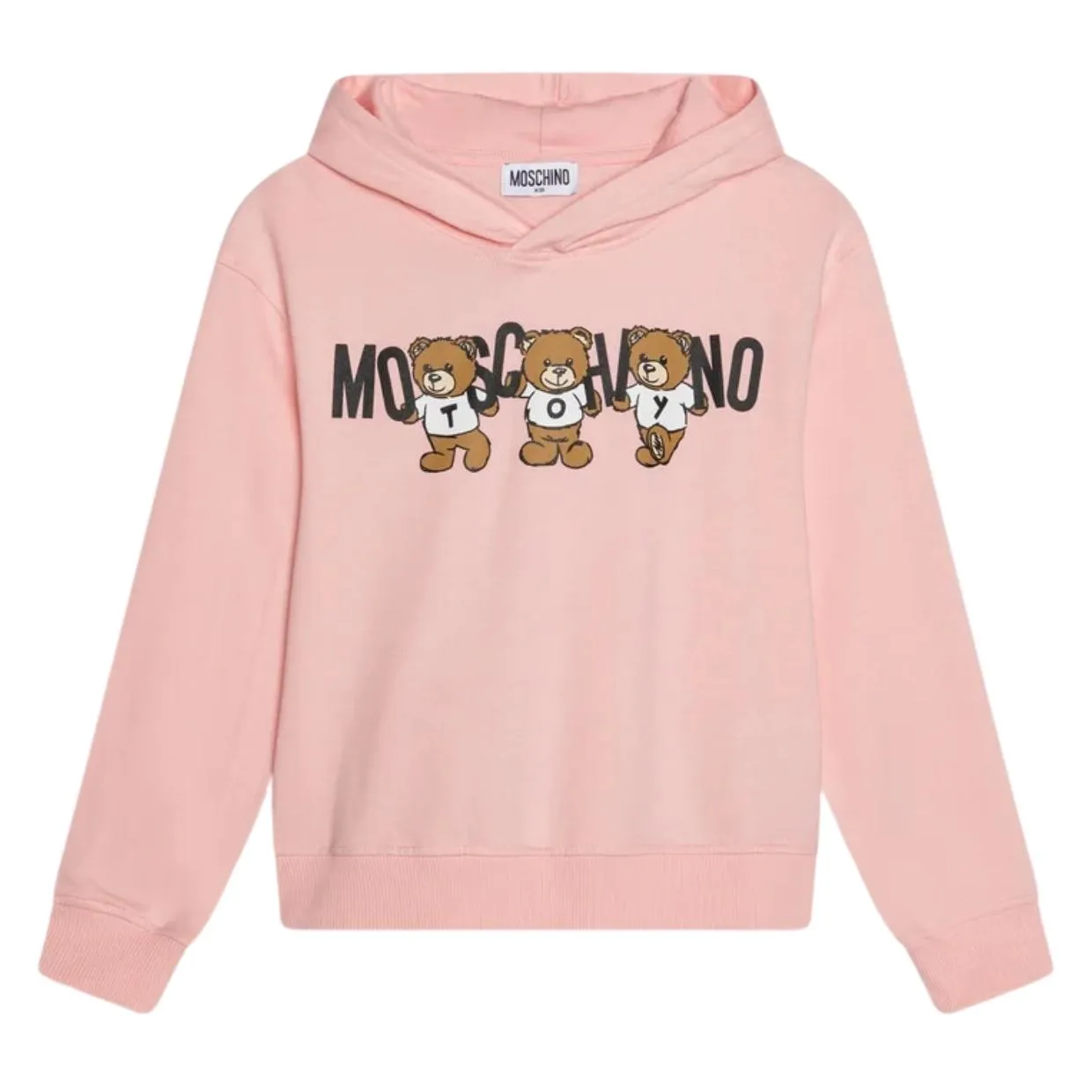 Moschino Kids Logo Lettering Pink Hoodie