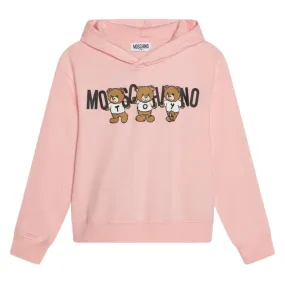 Moschino Kids Logo Lettering Pink Hoodie