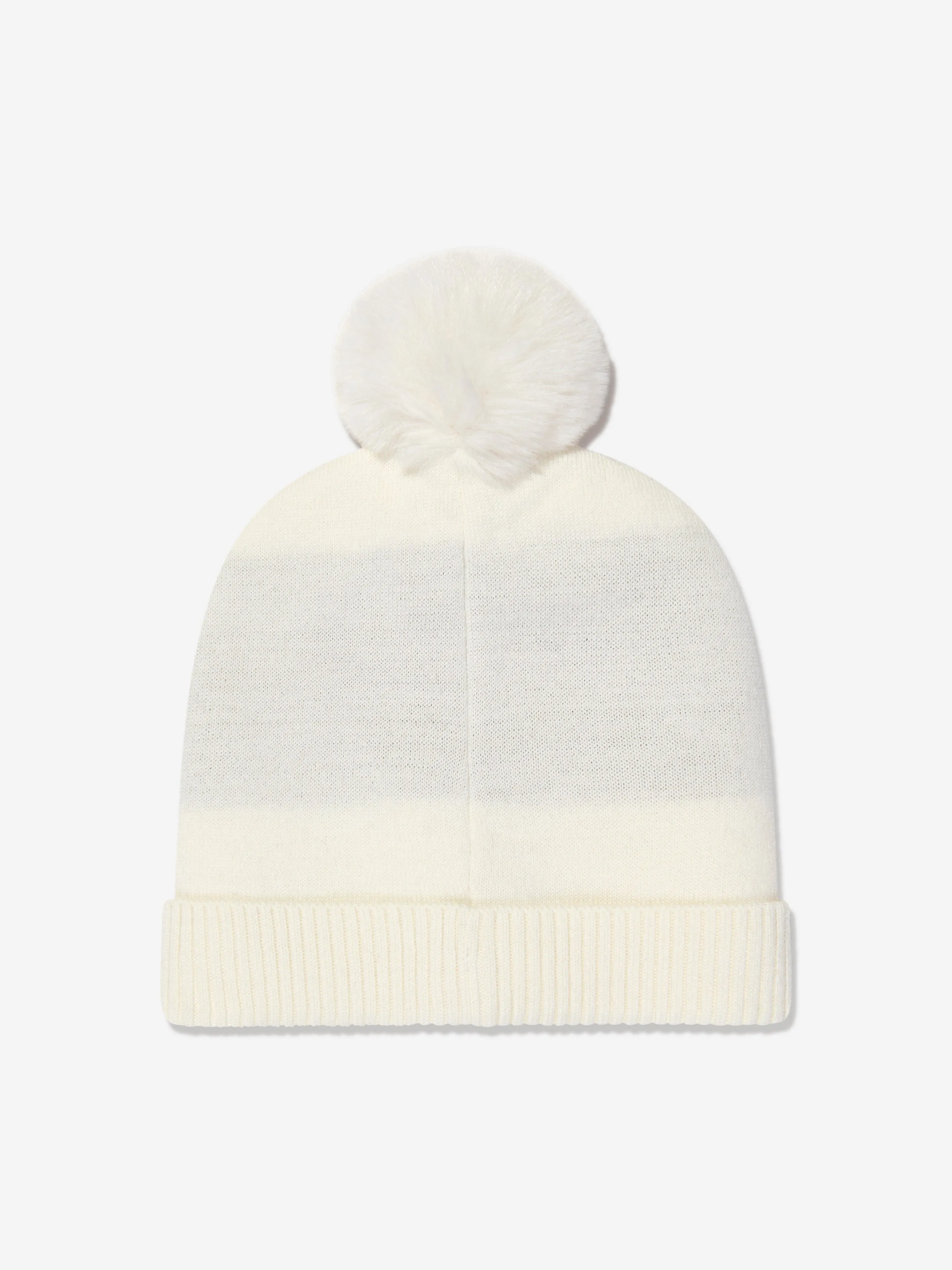 Moschino Kids Teddy Bear Bobble Hat in Ivory