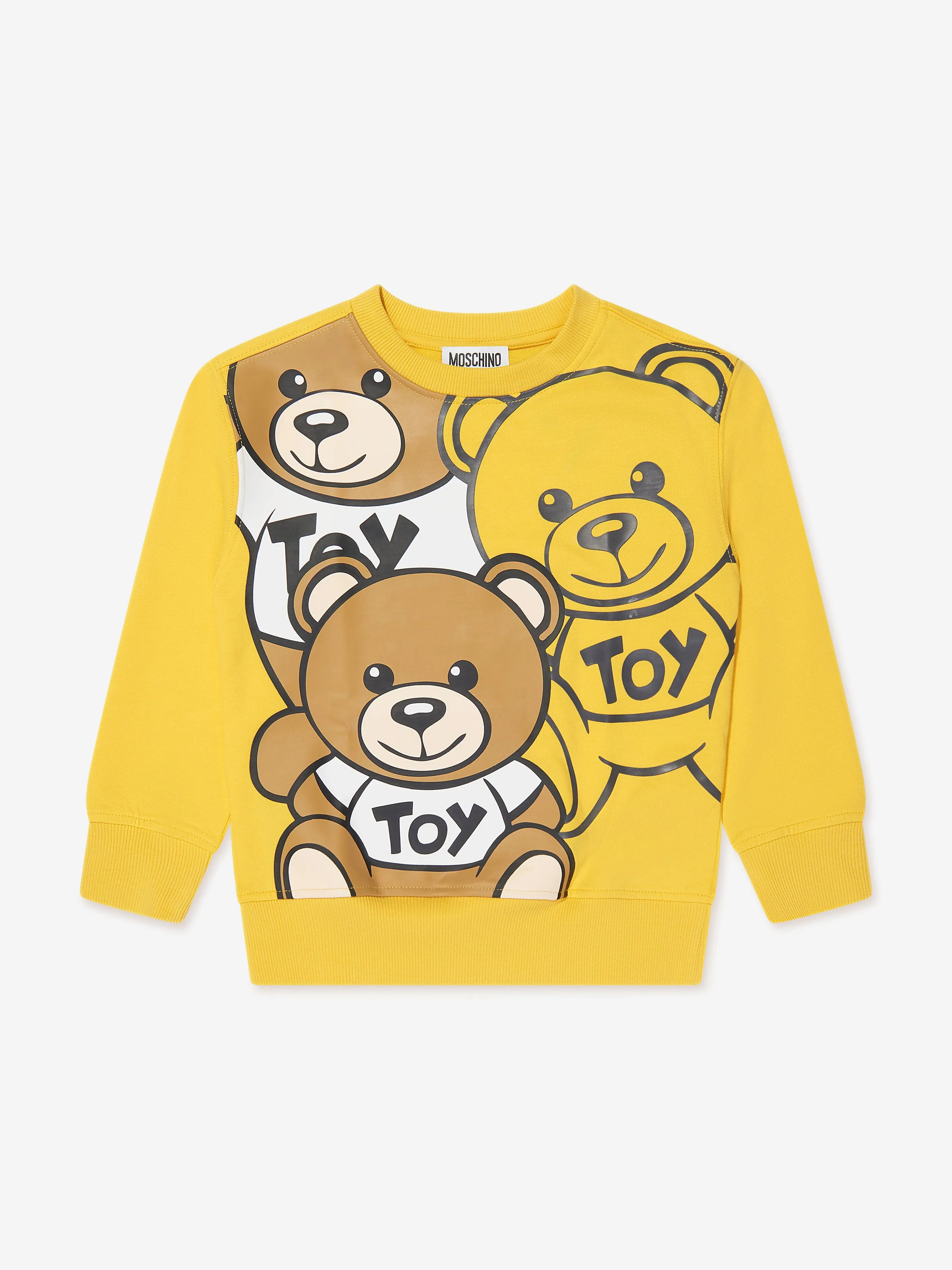 Moschino Kids Teddy Bear Sweatshirt in Yellow