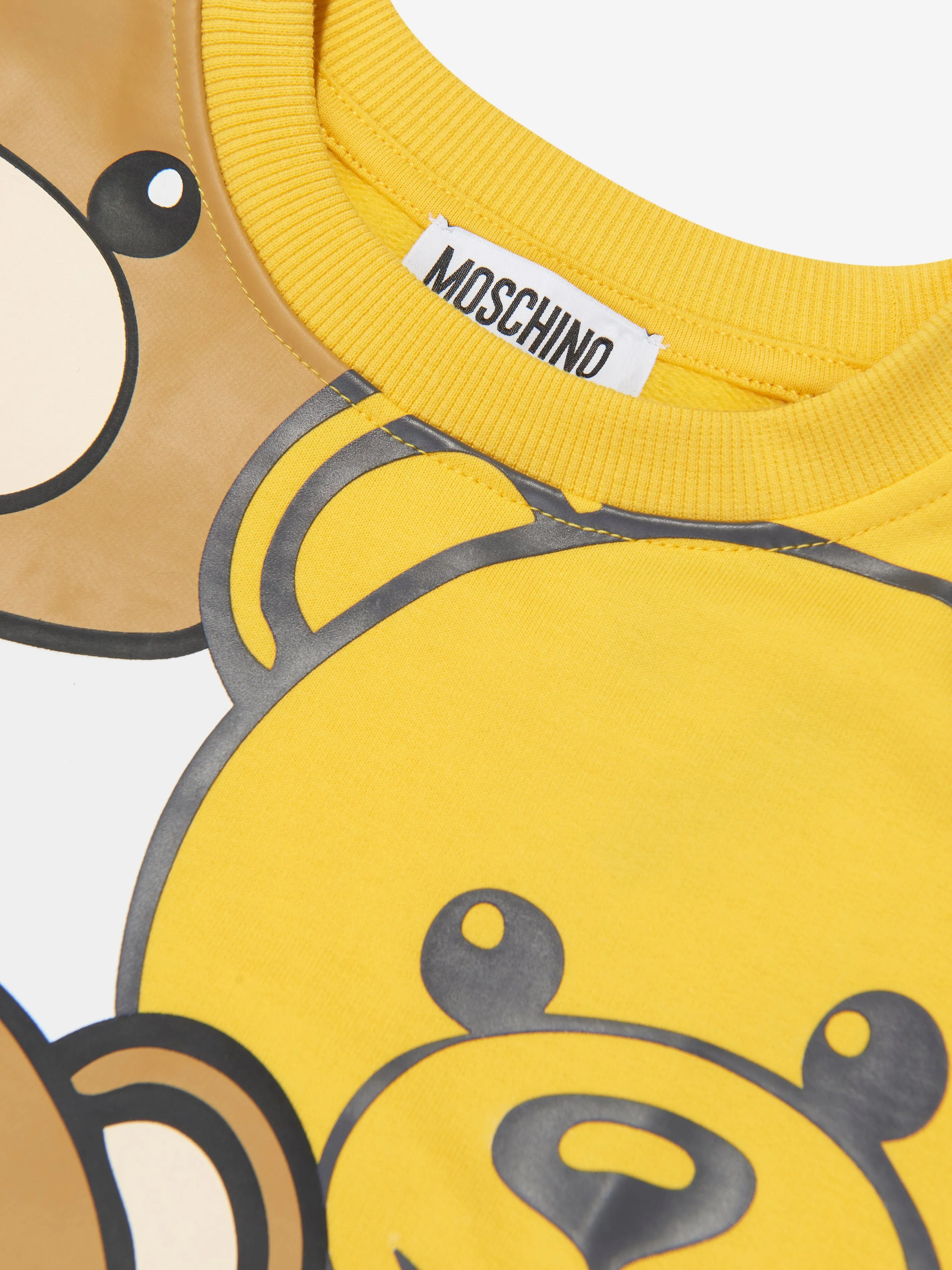 Moschino Kids Teddy Bear Sweatshirt in Yellow