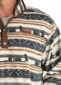 MWK1514022-Cinch Men's Hunting t Fleece- Cream