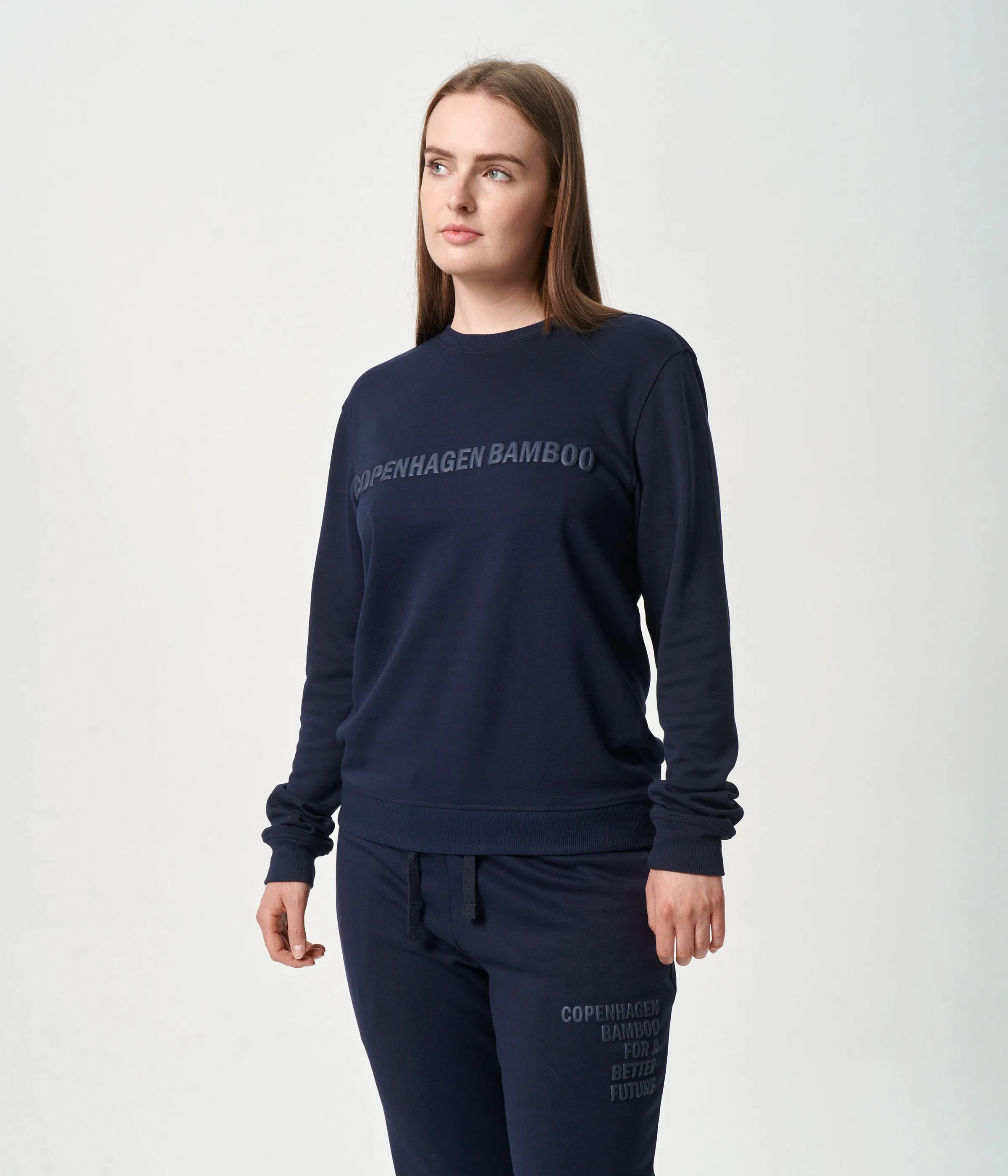 Navy bamboo track suit with logo