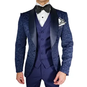 Navy Blue Paisley Dinner Jacket