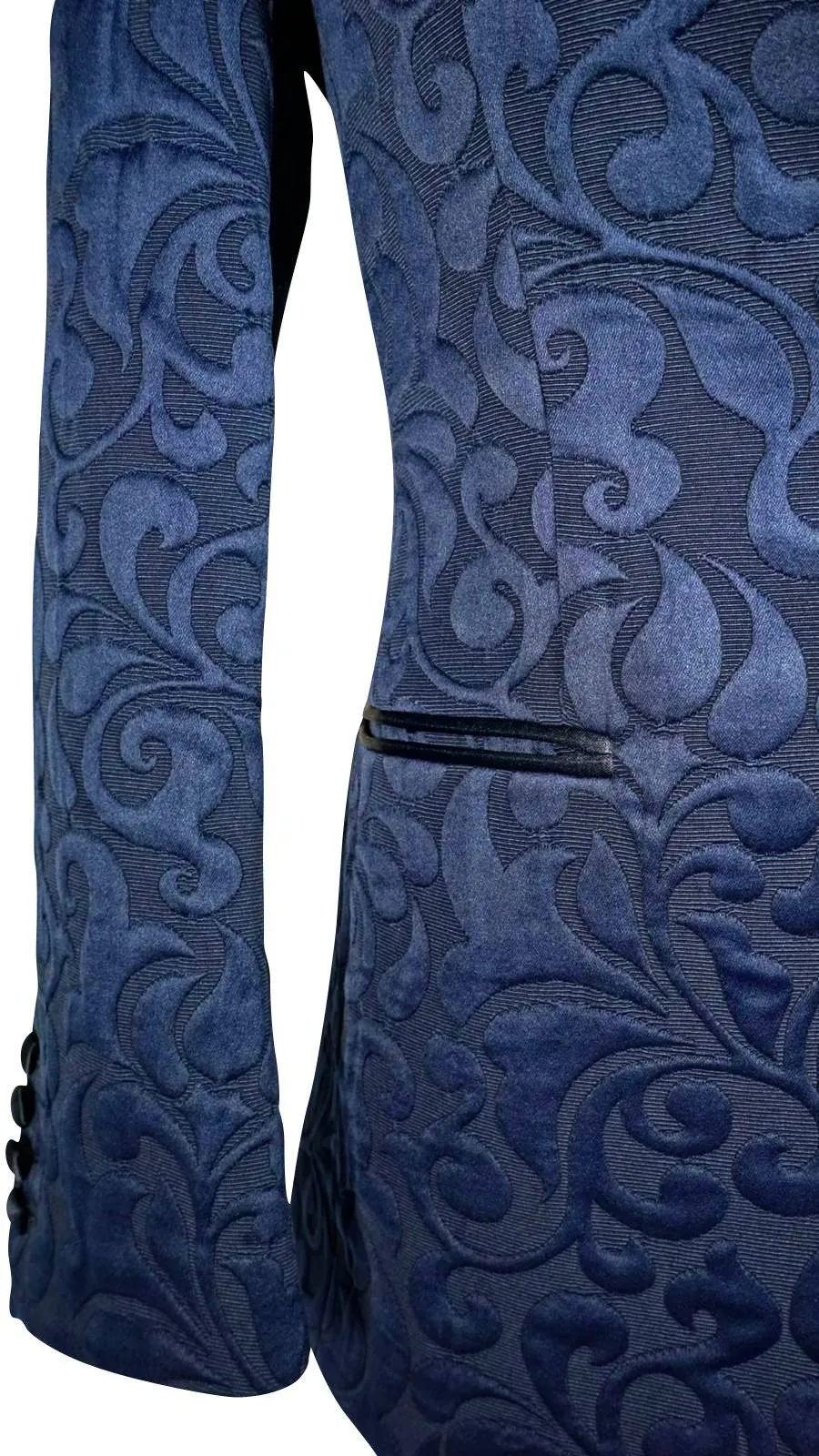 Navy Blue Paisley Dinner Jacket