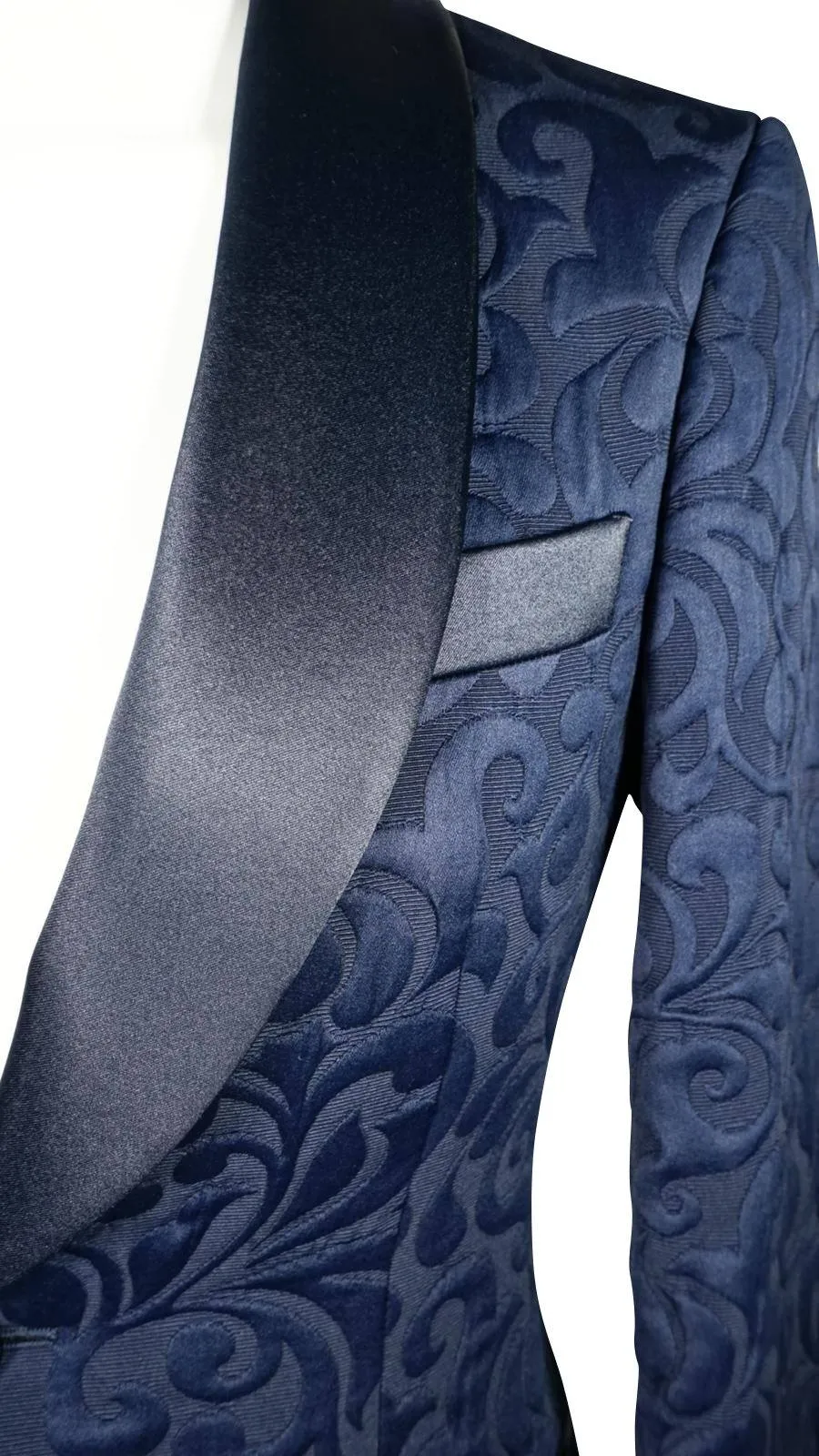 Navy Blue Paisley Dinner Jacket