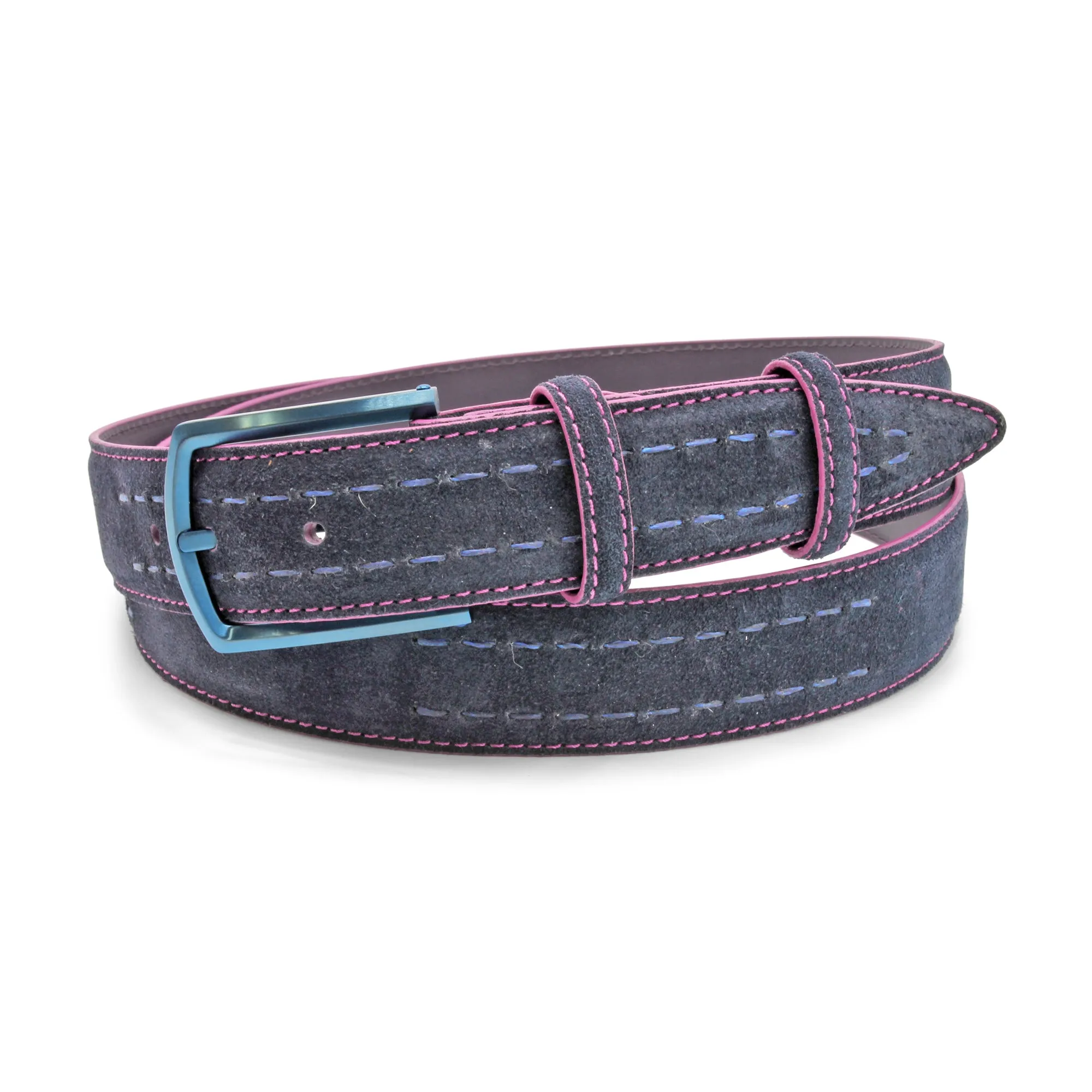 Navy Fuchsia Chaplin V2 Handstitch Satin Blue Belt