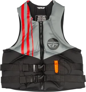 NEOPRENE FLOTATION VEST BLACK/GREY/RED 3X