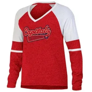 NHL Washington Capitals Women's Long Sleeve Dark T-Shirt - L