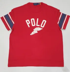 Nwt Polo Ralph Lauren Red/White Track Classic Fit Tee