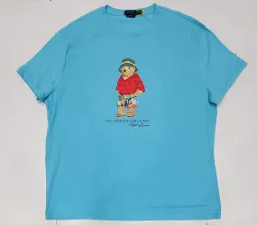 Nwt Polo Ralph Lauren Teal Beach Bucket Teddy Bear Classic Fit Tee