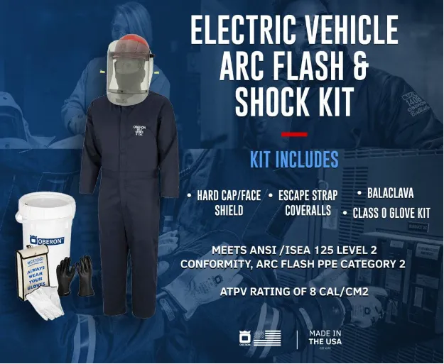 Oberon EV-BKT | 8 Cal HRC2 Electric Vehicle Arc Flash Shock Kit