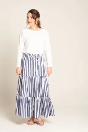 Olivia Skirt Navy/White