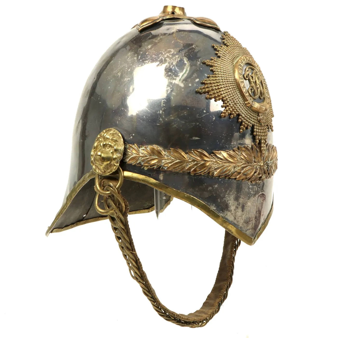 Original British Victorian 6th Inniskilling Dragoons Other Ranks Parade Helmet with Chin Scales