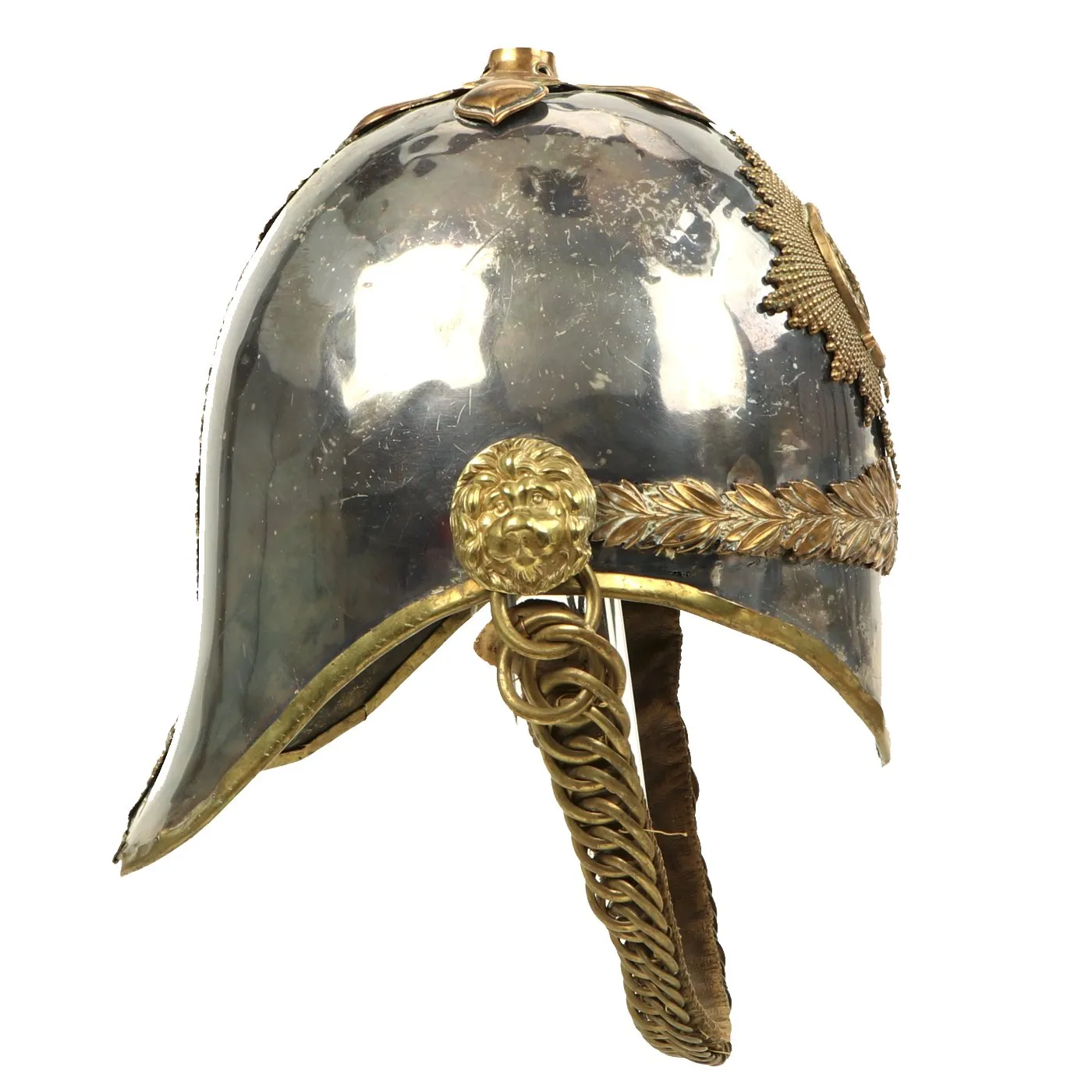 Original British Victorian 6th Inniskilling Dragoons Other Ranks Parade Helmet with Chin Scales