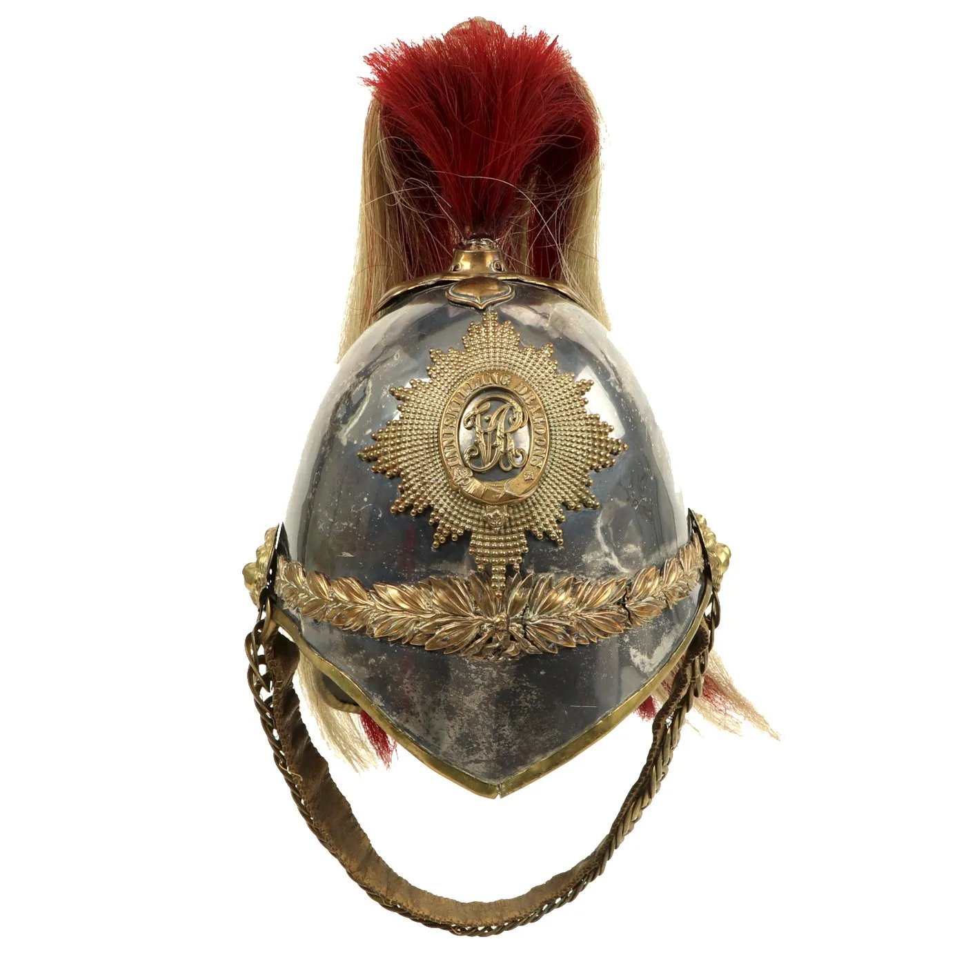 Original British Victorian 6th Inniskilling Dragoons Other Ranks Parade Helmet with Chin Scales