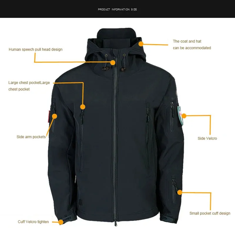 Oulylan Army SoftShell Tactical Waterproof Jacket - Outdoor Adventure Gear