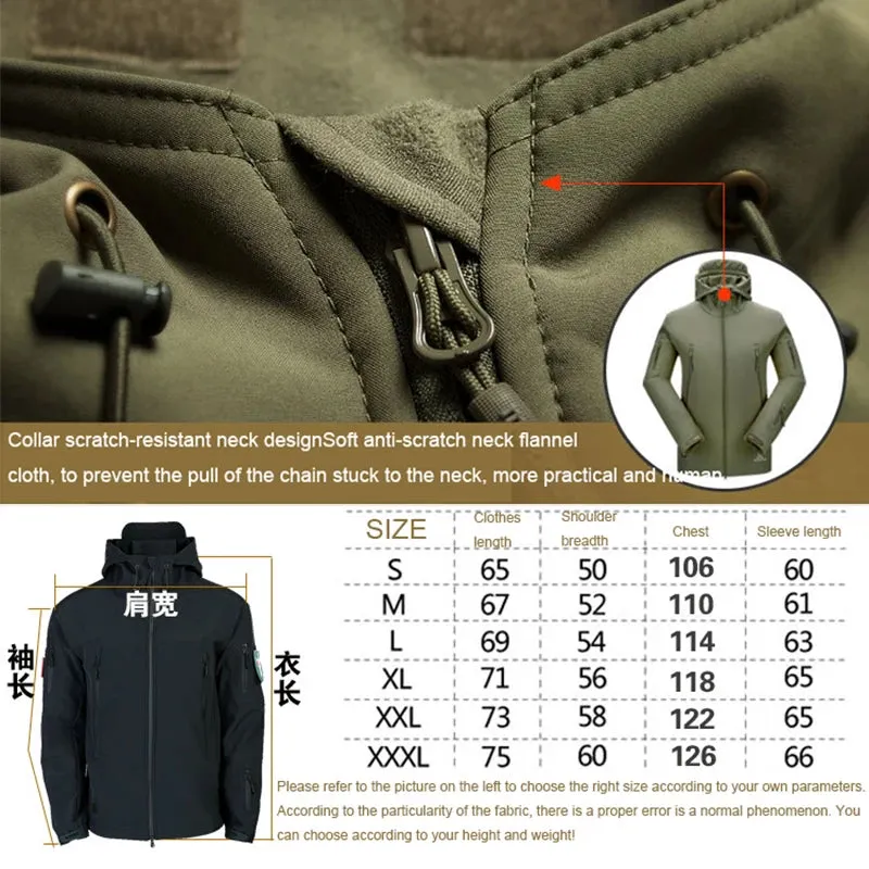 Oulylan Army SoftShell Tactical Waterproof Jacket - Outdoor Adventure Gear