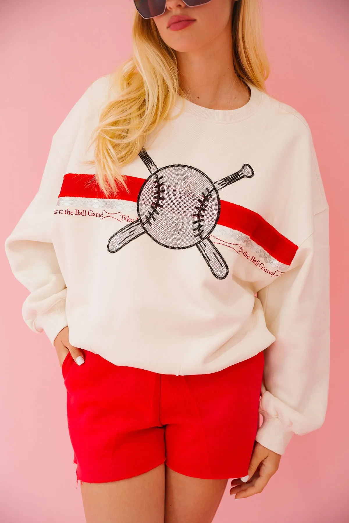 OUT TO THE GAME BASEBALL PULLOVER