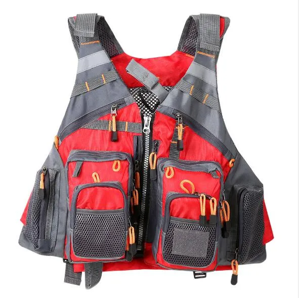 Outdoor Sport Fishing Life Vest Men Breathable Swimming Life Jacket Safety Waistcoat Survival Utility Vest