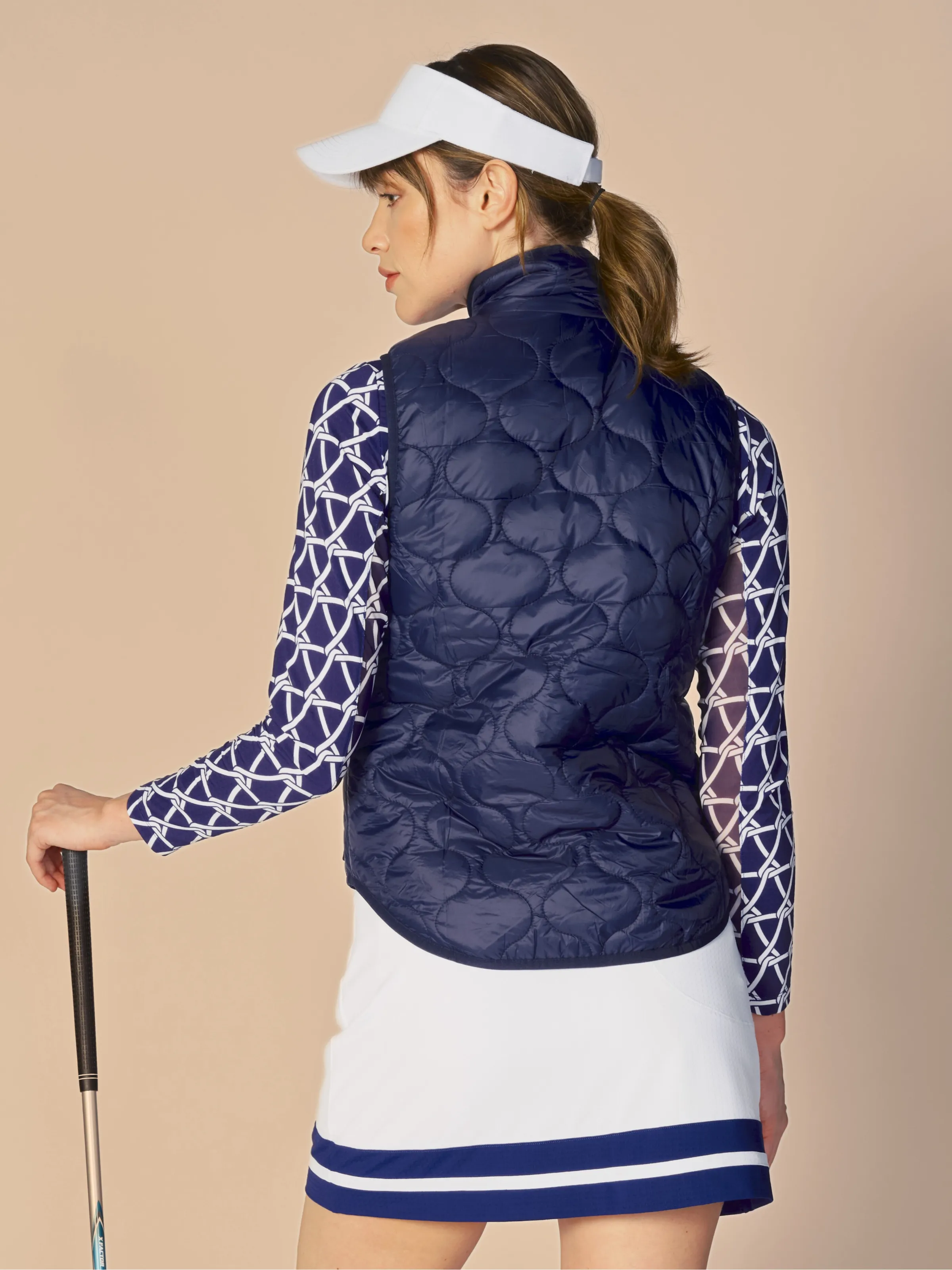 Padded Vest In True Navy