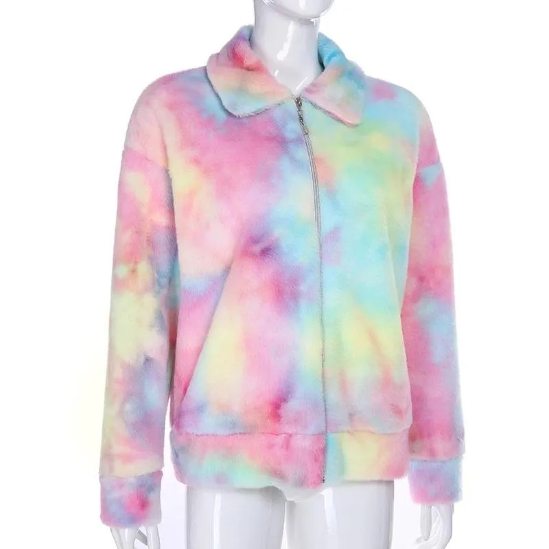 Pastel Rainbow Teddy Jacket 💘🍭