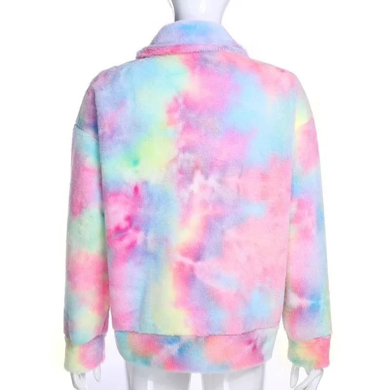 Pastel Rainbow Teddy Jacket 💘🍭