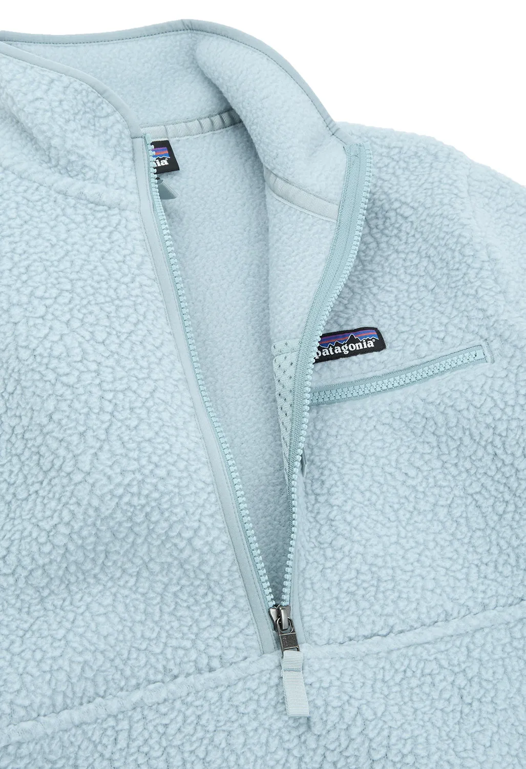 Patagonia Retro Pile Marsupial Women's Fleece Jacket - Light Current Blue