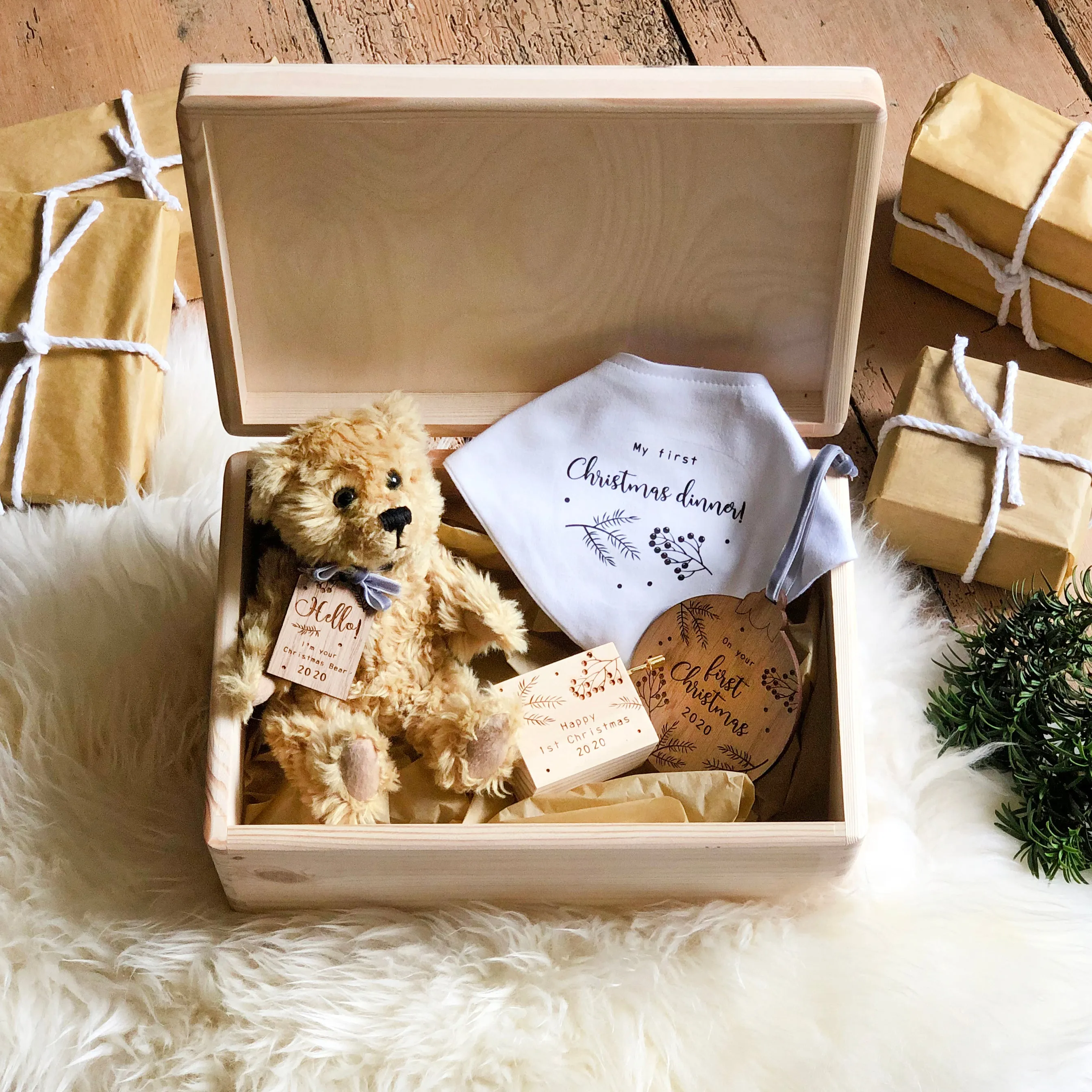 Personalised Baby's First Christmas Box