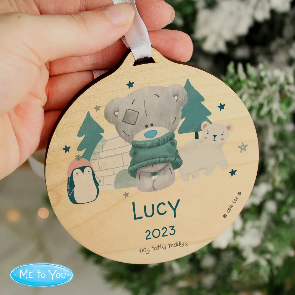 Personalised Tiny Tatty Teddy Winter Explorer Hanging Decoration